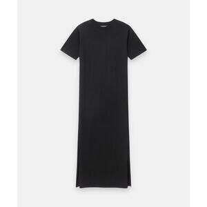 NAADAM Fancy Cashmere T-Shirt Midi Dress - S Black